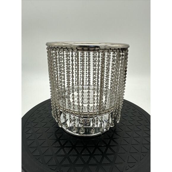 Bath Body Works Rhinestone Dangling Gem3 Wick Pedestal Candle Holder *Rare* - Picture 1 of 9